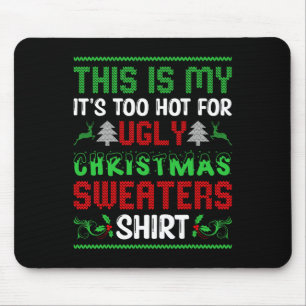 Tapis De Souris Trop Chaud Gros Chandail De Noël Drôle Hommes De N