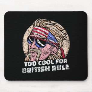 Tapis De Souris Trop Cool Pour La Règle Britannique 4 Juillet Usa