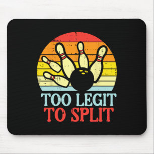 Tapis De Souris Trop Léger Pour Diviser L'Équipe De Bowling Retro