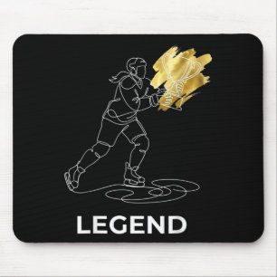 Tapis De Souris Trophée de la joueuse de hockey légendaire