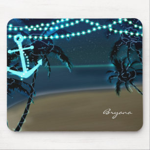 Tapis de souris Tropic Anchor & Palmiers Plage Lum