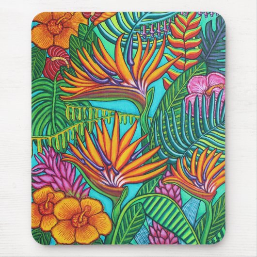 Tapis de souris tropical de gemmes (Devant)