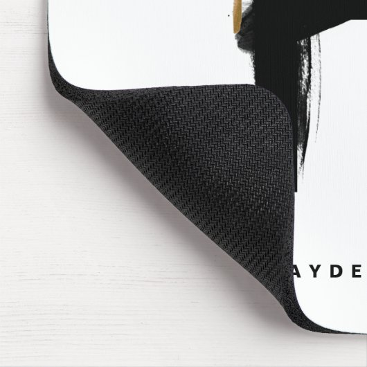 Tapis De Souris Tropical Palm Leaf Letter H Monogram Personalized (Coin)