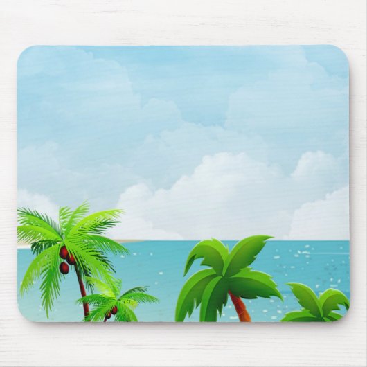 Tapis De Souris Tropical Palms Blue Sky Élégant Modèle moderne (Devant)
