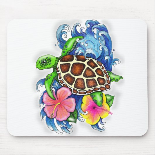Tapis De Souris Tropical Sea Turtle (Devant)