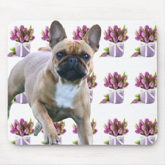 Tapis De Souris Trottinette Bouledogue Français Saut French Bulldo (Devant)