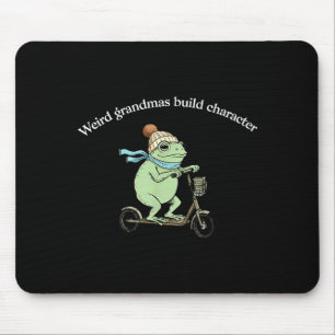 Tapis De Souris Trottinette grenouille grand-mère bizarre construi