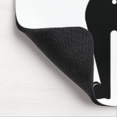 Tapis De Souris Trou de bout de chat noir (Coin)