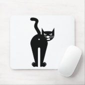 Tapis De Souris Trou de bout de chat noir (Avec souris)