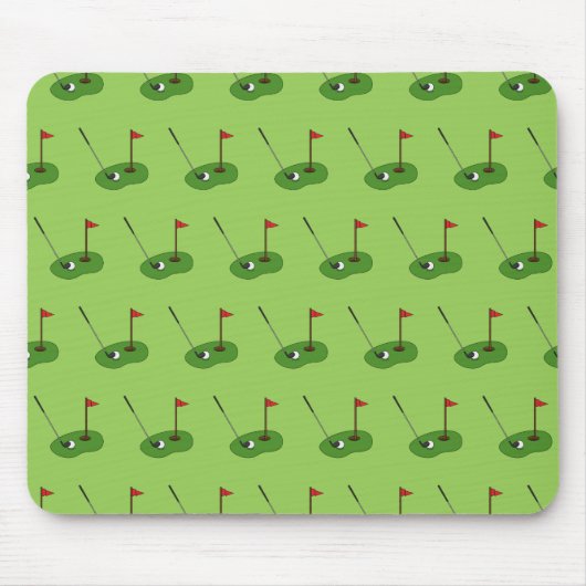 Tapis De Souris Trou de golf avec Motif Drapeau (Devant)