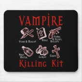 Tapis De Souris Trousse de tuerie de vampire amusant (Devant)