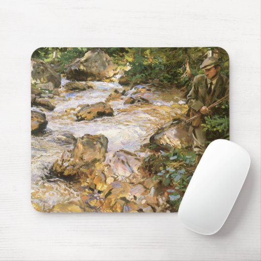 Tapis De Souris Trout Stream in the Tyrol par John Singer Sargent (Avec souris)