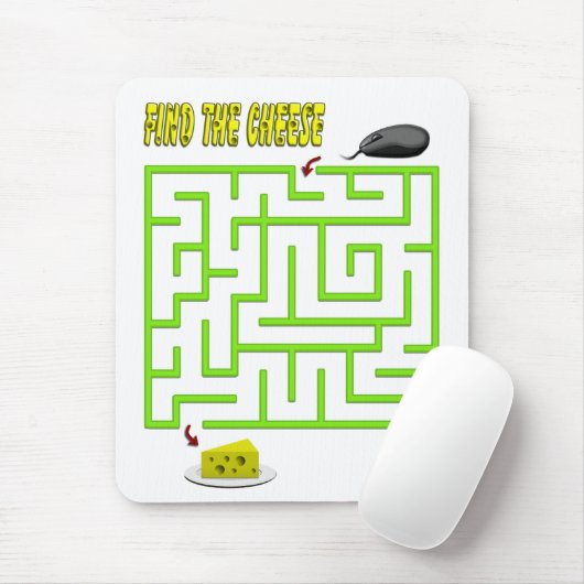 Tapis De Souris Trouvez le Maze Souris au fromage standard (Avec souris)
