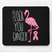 Tapis De Souris Trouvez votre cancer du sein Flamant rose rose Rub (Devant)