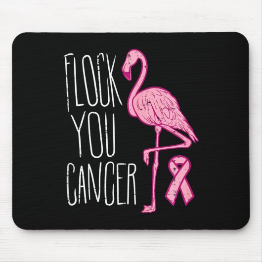 Tapis De Souris Trouvez votre cancer du sein Flamant rose rose Rub (Devant)