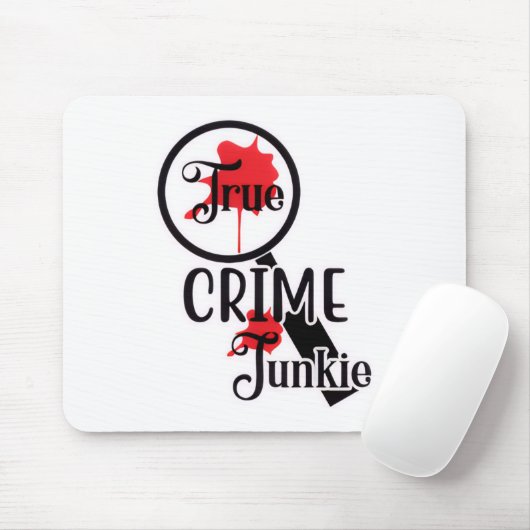 Tapis de souris True Crime Junkie (Avec souris)