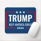 Tapis De Souris Trump 2024 Gardez l'Amérique grande - bleu rouge (Avec souris)