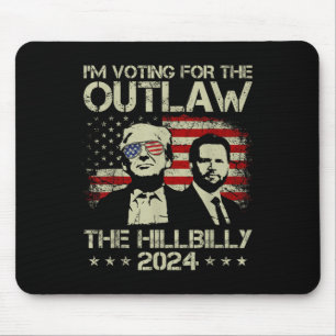 Tapis De Souris Trump 2024 - Je Vote Pour L'Outlaw Et La Colline