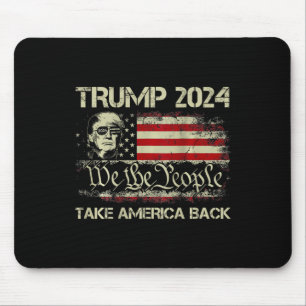 Tapis De Souris Trump 2024 Redonner à l'Amérique le drapeau améric