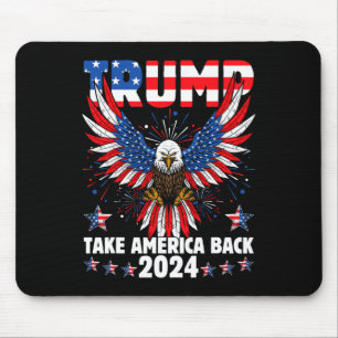 Tapis De Souris Trump 2024 Reprendre l'Amérique Drapeau américain