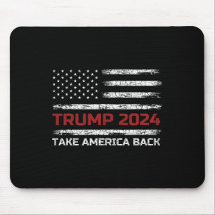 Tapis De Souris Trump 2024 Reprenez l'Amérique Élection Drapeau Pa
