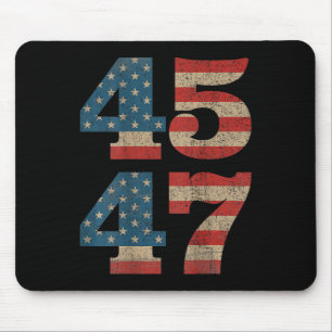 Tapis De Souris Trump 45 47 Drapeau Vintage américain Retro 4547