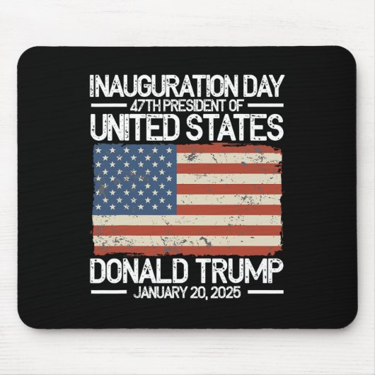 Tapis De Souris Trump 47e Journée d'investiture du président améri (Devant)