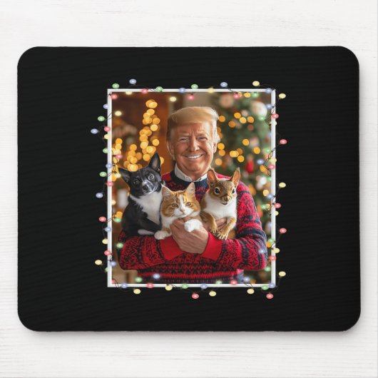 Tapis De Souris Trump Chandail de Noël Chat Chien Écureuil Pet Lov (Devant)