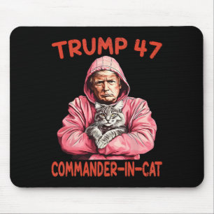 Tapis De Souris Trump Commandant En Chat Drôle Chat Et Trump