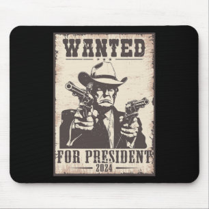 Tapis De Souris Trump Cowboy Recherché Aux États-Unis Président 20
