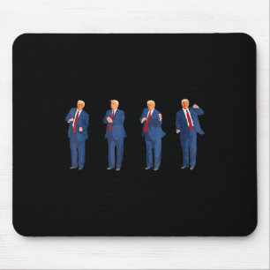 Tapis De Souris Trump Danser L'Amérique 47 Et 4 juillet Pères D