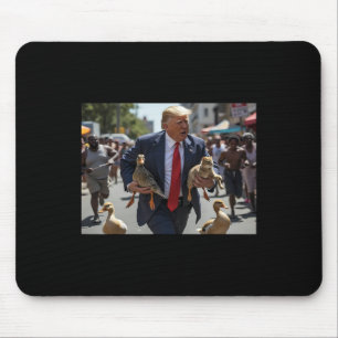 Tapis De Souris Trump Détenant Du Canard Et Du Chat Voter Trump Pe