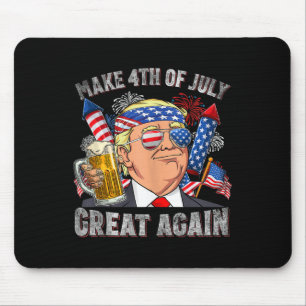 Tapis De Souris Trump drôle Rendre 4 juillet grand encore les homm