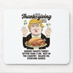 Tapis De Souris Trump Drôle Thanksgiving Rendre Thanksgiving Grand