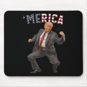 Tapis De Souris Trump est heureux 4 juillet Trump Dons du drapeau 