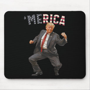 Tapis De Souris Trump est heureux 4 juillet Trump Dons du drapeau
