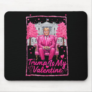Tapis De Souris Trump est mon coeur de Saint-Valentin drôle rose T