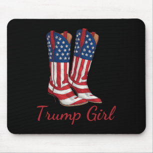 Tapis De Souris Trump Girl American Flag Vote Trump Girl Republica