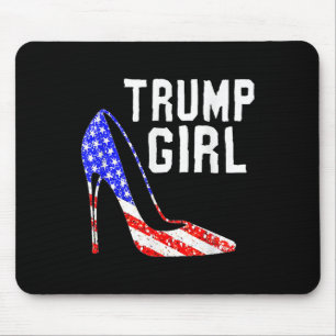 Tapis De Souris Trump Girl Trump Élection 2025 Drapeau américain