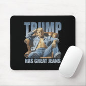 Tapis De Souris Trump Has Great Jeans Funny Retro  (Avec souris)