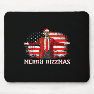 Tapis De Souris Trump Merry Rizzmas Drôle Humoristique Trump Dance
