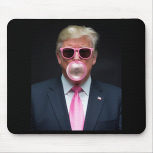Tapis De Souris Trump Pink Bubble Gum Président 47 USA
