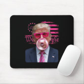 Tapis De Souris Trump Pink Gles Bubble Gum 4 juillet Drapeau Améri (Avec souris)