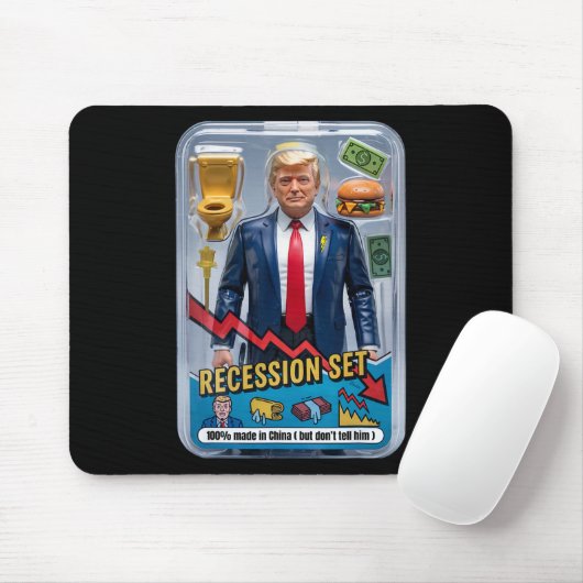 Tapis De Souris Trump Satire Survié Récession Box Set Action Fig (Avec souris)