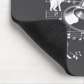 Tapis De Souris Trumpeter Cats For Cat Loving Trumpet Player  (Coin)