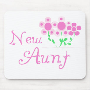 Tapis De Souris Tshirts et cadeaux de la nouvelle tante rose Fleur