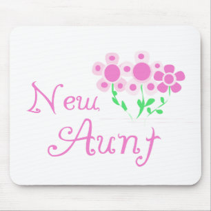 Tapis De Souris Tshirts et cadeaux de la nouvelle tante rose Fleur