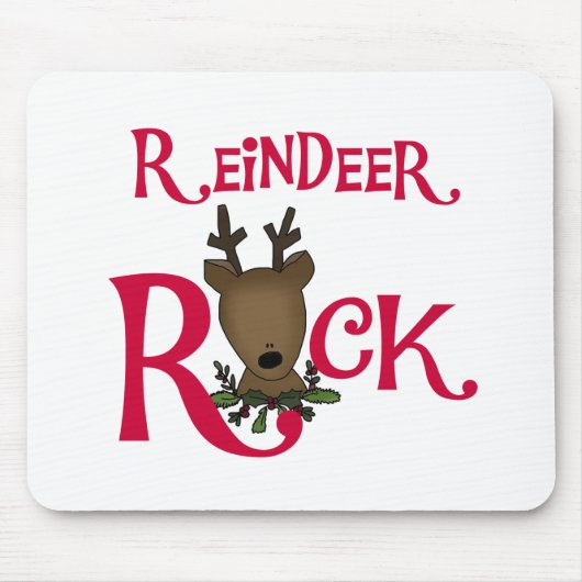 Tapis De Souris Tshirts et cadeaux Reindeer Rock (Devant)