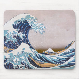 Tapis De Souris Tsunami Grande Vague au large de Kanagawa Japon pa