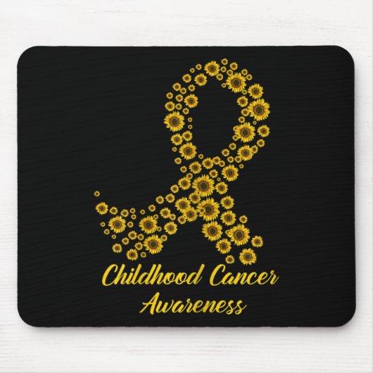 Tapis De Souris Tu Chilhood Cancer Awareness Mois Costume Jaune (Devant)
